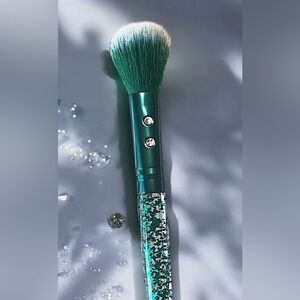 SLMISSGLAM P40 Emerald Green Glitter Rhinestone Round Brush